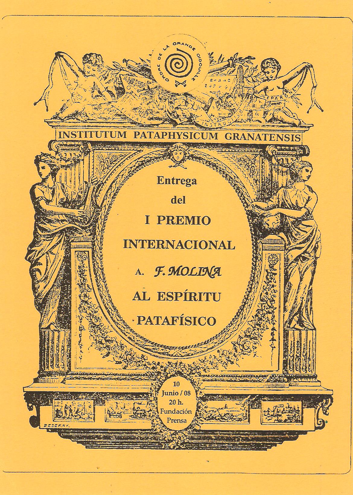 Invitación a la entrega Premio A. F. Molina